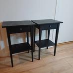 2 zwarte nachtkastjes, Huis en Inrichting, Slaapkamer | Nachtkastjes, Ophalen
