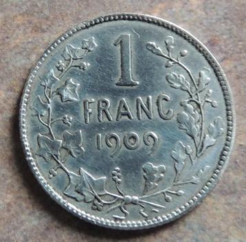 1909 1 franc Léopold 2 sans point Th Vincotte  beschikbaar voor biedingen