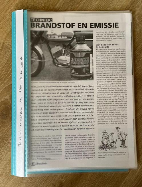 Unieke Map met documentatie brommer / bromfiets techniek, Fietsen en Brommers, Handleidingen en Instructieboekjes, Zo goed als nieuw