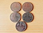 1 mark Duitsland 1950 F,  1956 F,  1983 J,  1986 F,  1992 G, Ophalen of Verzenden, Duitsland, Setje