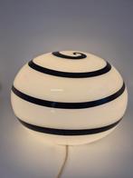 Vintage Zebra lamp, Huis en Inrichting, Lampen | Tafellampen, Vintage, Ophalen of Verzenden, Minder dan 50 cm, Glas