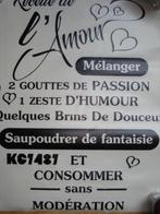 Muursticker Ambiance Sticker Recette de l'amour 70x56 cm, Verzenden, Nieuw