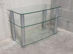 Glazen TV tafeltje, Huis en Inrichting, Kasten |Televisiemeubels, Ophalen, Zo goed als nieuw, Glas, Modern