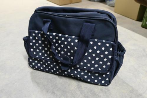 Luiertas blauw met sterretjes, Kinderen en Baby's, Luiertassen, Zo goed als nieuw, Schoudertas, Ophalen
