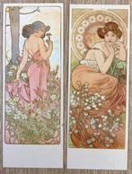 2x Alphonse Mucha Kunst Boekenlegger #05, Collections, Envoi, Neuf