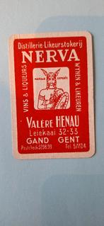 Speelkaart Gent  – Likeurstokerij Nerva, rood_46, Ophalen of Verzenden, Gebruikt, Speelkaart(en)