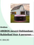 Opblaasbare jacuzzi met dompelpomp en 6 nieuwe filters, Tuin en Terras, Ophalen, Zo goed als nieuw
