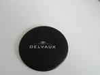 DELVAUX Ronde zwarte spiegel met logo, Verzenden, Zwart