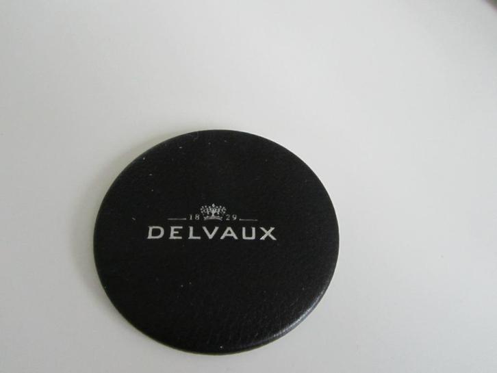 DELVAUX Ronde zwarte spiegel met logo, Handtassen en Accessoires, Tassen | Schoudertassen, Zwart, Verzenden