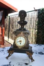 Franse Pendule klok met borstbeeld buste., Ophalen