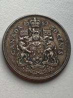 Canada 50 cent 1963 zilver, Postzegels en Munten, Ophalen of Verzenden, Zilver