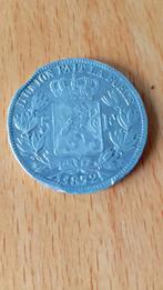 Verzamelobject 5 Frank België 1872, Postzegels en Munten, Ophalen, Losse munt, Zilver