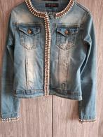 Jeansvestje met parels afgewerkt. Maat M. Merk Lexxury, Lexxury, Enlèvement, Porté, Bleu