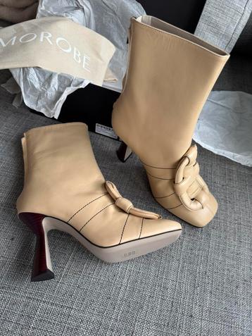 Morobé Ivy enkellaarsjes vanille kleur 39, Neuf, Enlèvement ou Envoi, Beige, Boots et Botinnes