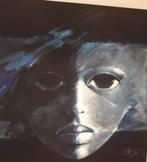 DESANTO  Schilderij “VISION” blauw-wit, Desanto, 2003, 120x1, Antiquités & Art, Art | Peinture | Abstraite, Enlèvement