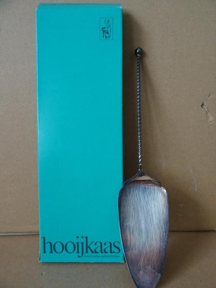 Verzilverde taartschep gebakschep Hooijkaas Nieuw in de doos, Antiek en Kunst, Curiosa en Brocante, Ophalen of Verzenden