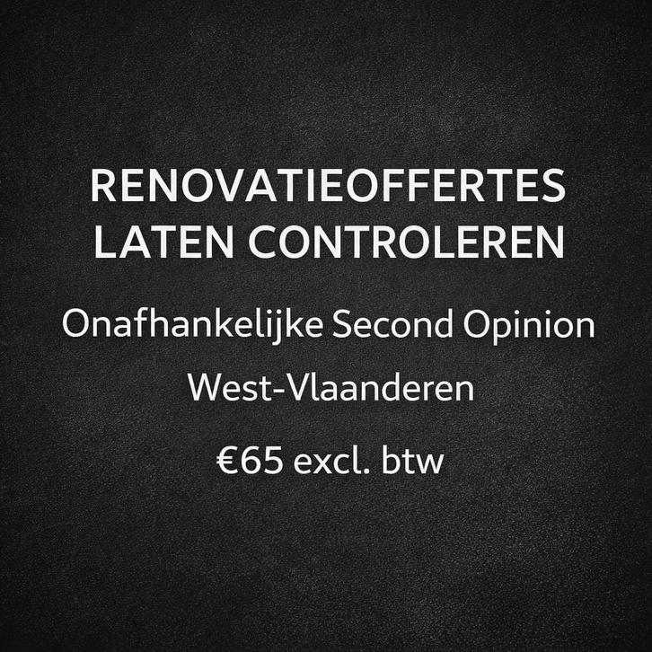 Renovatieofferte laten controleren – Onafhankelijke check WV, Diensten en Vakmensen, Overige Diensten