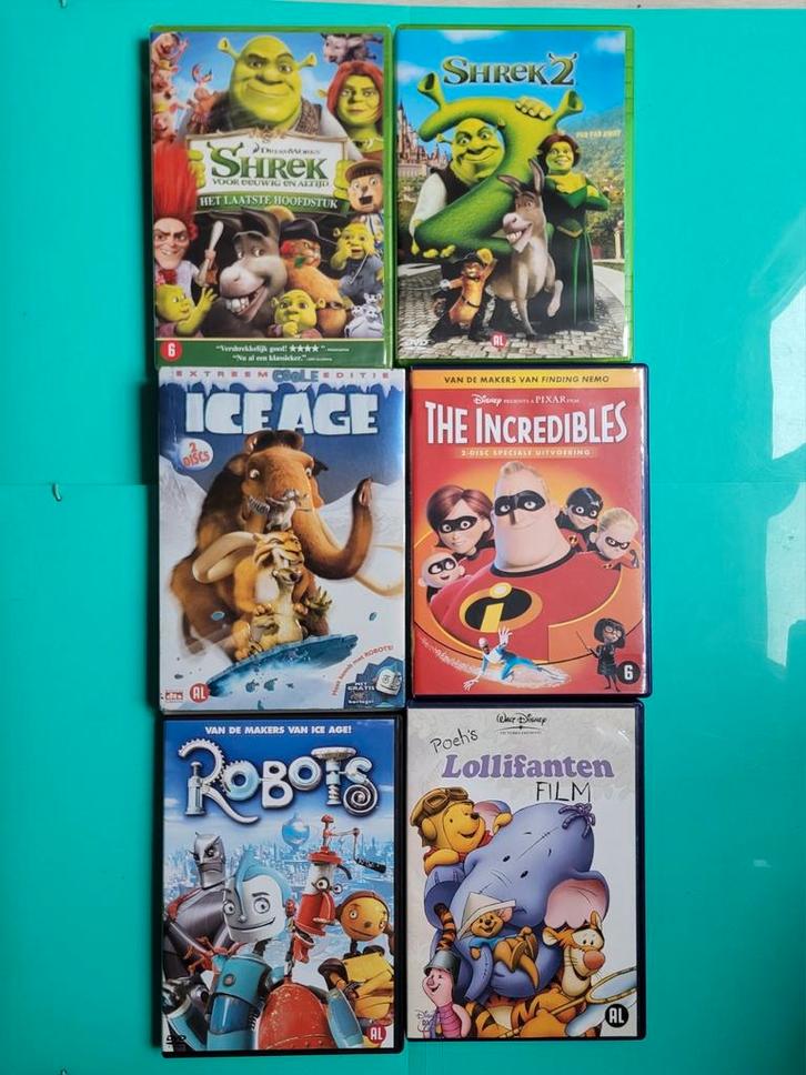 6 kinder dvd's, Cd's en Dvd's, Dvd's | Tekenfilms en Animatie, Zo goed als nieuw