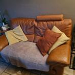 lederen salon 2 -zit  (en 3-zit), Ophalen, Gebruikt, Leer, 75 tot 100 cm