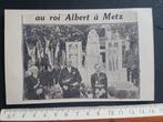 Knipsel op postkaart: au Roi Albert à Metz Oorlogsmonument, Verzamelen, Verzenden, Landmacht, Foto of Poster