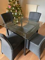 Compacte eetkamerset, Huis en Inrichting, Complete eetkamers, Ophalen, Zo goed als nieuw, Landelijk, 4 tot 6 stoelen