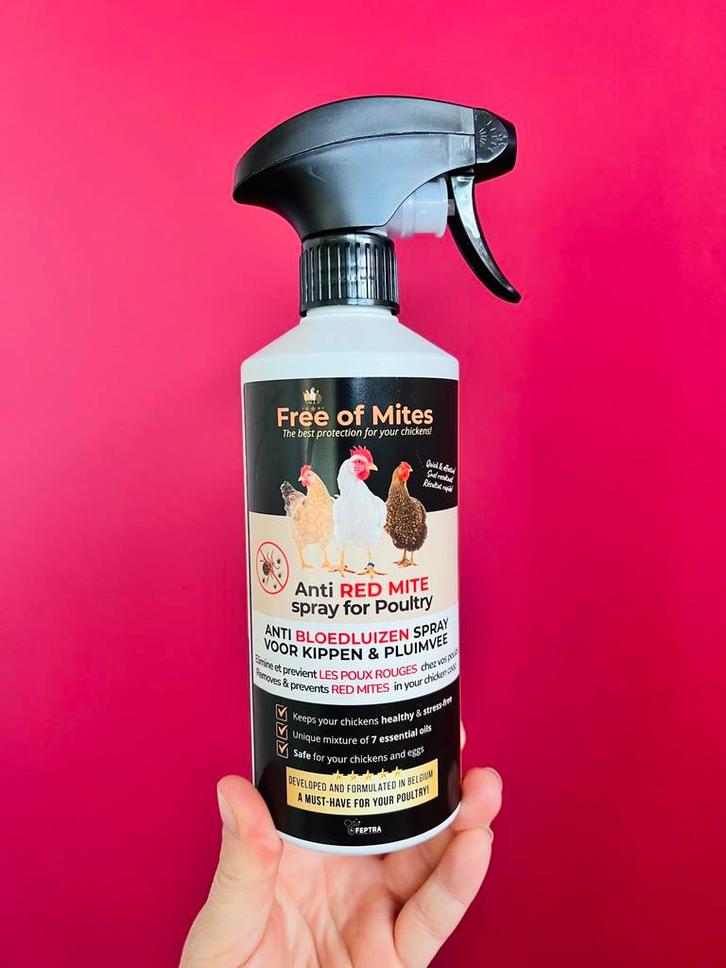 Nieuw! Krachtige natuurlijke spray tegen bloedluizen kippen, Dieren en Toebehoren, Pluimvee | Toebehoren, Nieuw, Overige typen