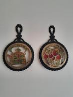 Support de casserole et de bouilloire vintage en verre teint