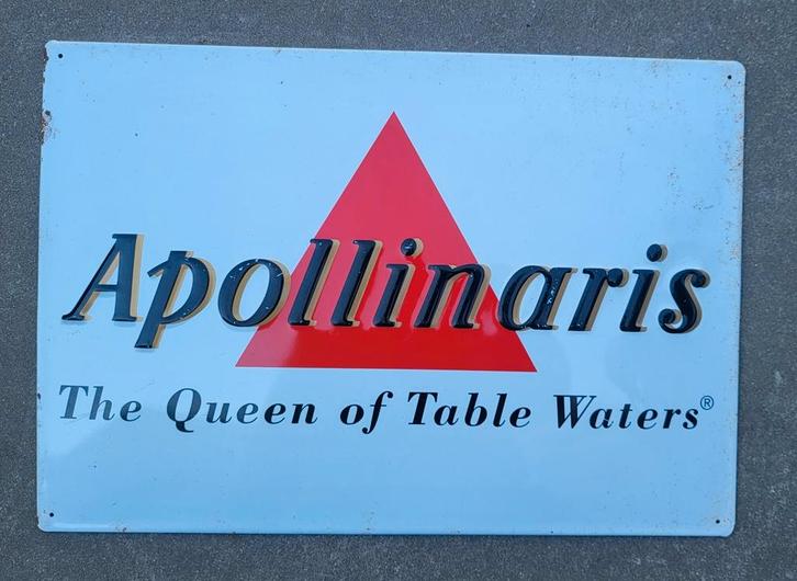 Enseigne publicitaire en métal Apollinaris, Collections, Marques & Objets publicitaires, Panneau publicitaire, Enlèvement ou Envoi