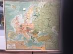 Retro schoolkaart - Europa - Kaart 458, Ophalen of Verzenden, Gebruikt