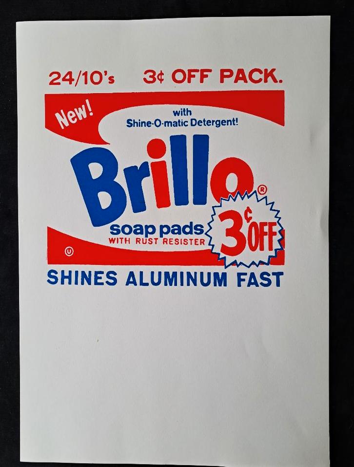 Andy Warhol Brillo Zeefdruk quasi in nieuwstaat, Antiquités & Art, Art | Peinture | Moderne, Enlèvement ou Envoi