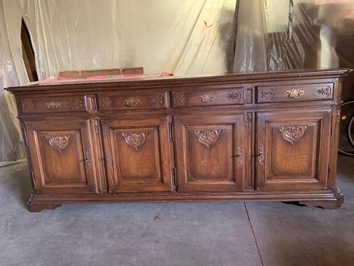 Kast - dressoir, Huis en Inrichting, Kasten | Dressoirs, Gebruikt, 200 cm of meer, 50 tot 75 cm, Met lade(s), Met deur(en), Eikenhout