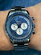 Omega Speedmaster Professional - Tokyo Blue, Handtassen en Accessoires, Horloges | Heren, Ophalen, Staal, Staal, Zo goed als nieuw