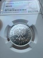 Polen 1 zloty 1977 NGC, Ophalen of Verzenden, Polen, Losse munt