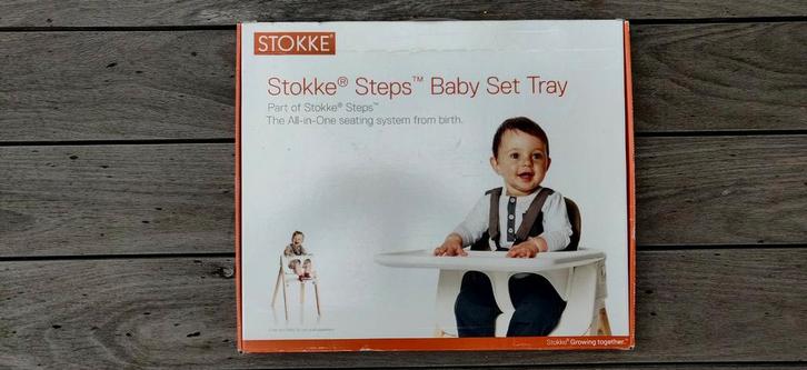Stokke steps kinderstoel Baby set + Tray + kussen, Kinderen en Baby's, Kinderstoelen, Zo goed als nieuw, Ophalen of Verzenden