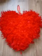Groot Valentijns decoratie Hart gemaakt van Rode Pluimpjes., Ophalen of Verzenden, Nieuw