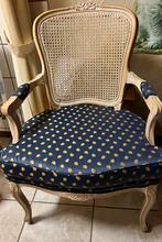 Zetel/stoel Louis XV met kussen H 90 x B 62 cm x D 51 cm, Ophalen