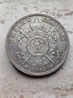 5 frank Frankrijk 1868 BB Napoleon III, Postzegels en Munten, Zilver, Ophalen of Verzenden, Losse munt, Zilver