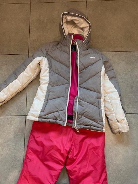 Warme skijas en bijpassende skibroek maat 12 jaar NIEUWSTAAT, Sport en Fitness, Skiën en Langlaufen, Zo goed als nieuw, Kleding