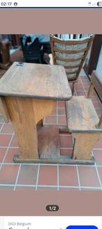 oude houten schoolbank lessenaar, Antiek en Kunst, Ophalen