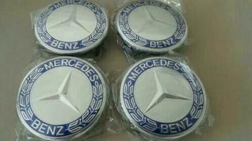 Mercedes naafdoppen/caps > donkerblauw/blauw/zwart Ø 75 mm
