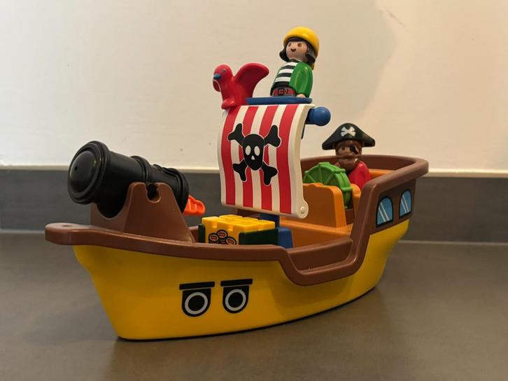 Playmobil 123 set 9118 Piratenschip, Kinderen en Baby's, Speelgoed | Playmobil, Zo goed als nieuw, Complete set, Ophalen