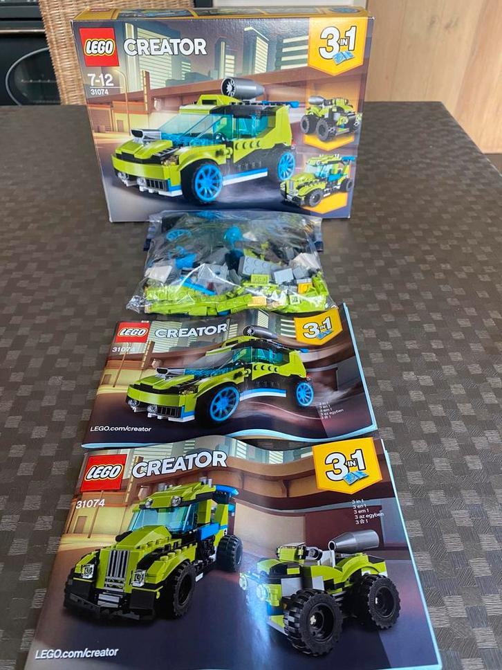 LEGO Creator 3 in 1: nr 31074 Rocket Rally Car (compleet), Kinderen en Baby's, Speelgoed | Duplo en Lego, Zo goed als nieuw, Lego