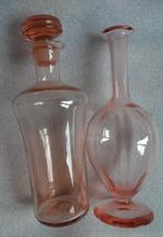 roze glazen flesjes, Antiek en Kunst, Ophalen of Verzenden