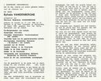 Ere-Burgemeester , oudstrijder 1914-18 Sylvain Vandenberghe, Collections, Images pieuses & Faire-part, Enlèvement ou Envoi