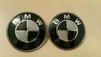 Bmw logo's motorkap/koffer >zwart wit carbon >82mm/73mm, Auto-onderdelen, Nieuw, Ophalen of Verzenden, BMW