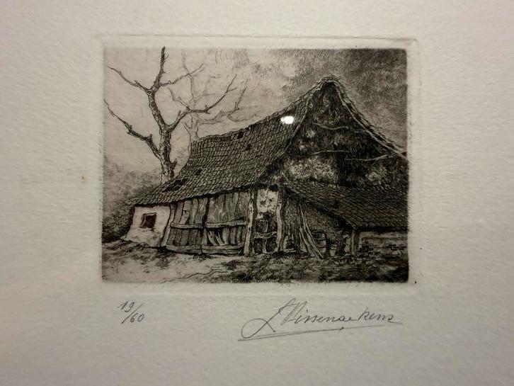Ets L. Vissenaekens, Antiek en Kunst, Kunst | Etsen en Gravures, Ophalen of Verzenden