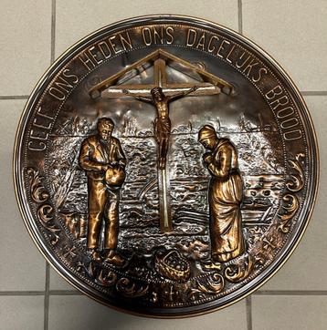 Rood Koperen Hangbord - Christus beschikbaar voor biedingen