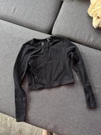Cropped sporttop, H&M, Zwart, Ophalen of Verzenden, Zo goed als nieuw