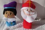 2 vingerpopjes Sinterklaas en zwarte Piet, Kinderen en Baby's, Speelgoed | Poppen, Overige typen, Ophalen of Verzenden, Zo goed als nieuw