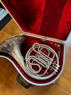 Hoorn in F en Bb, Muziek en Instrumenten, Blaasinstrumenten | Hoorns, Ophalen of Verzenden, Gebruikt, F-hoorn, Met koffer